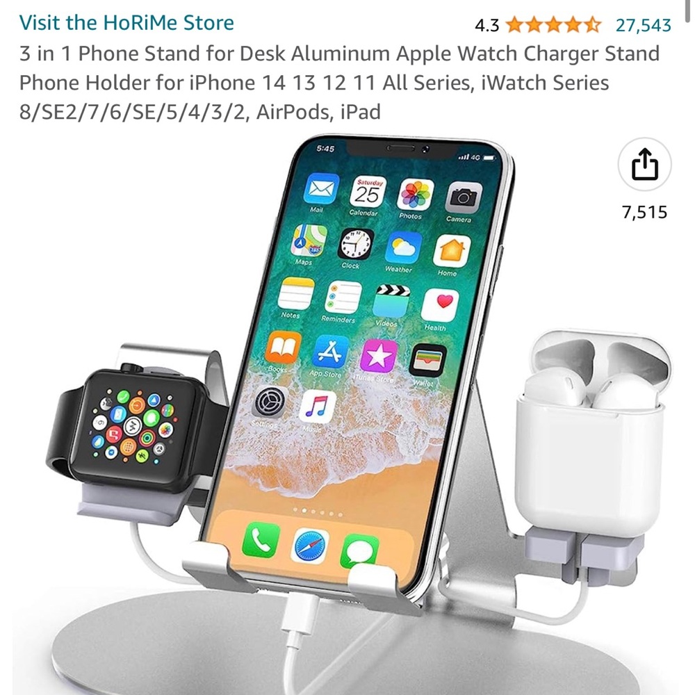3-in-1 charging station for iPhone, iPad, Apple Watch, and AirPods 📱⌚️🎧✨